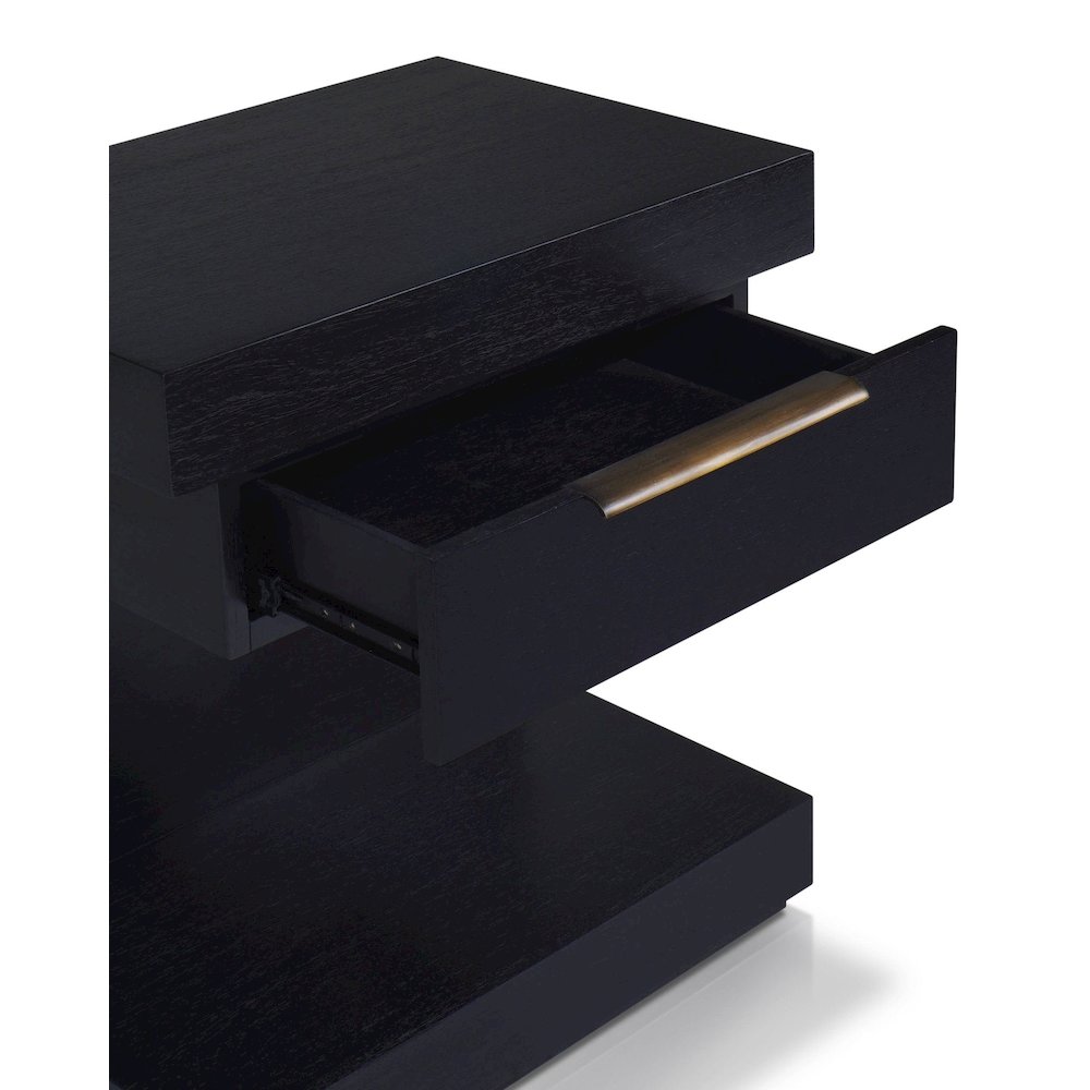 Contemporary Xavier Nightstand, Black. Picture 5