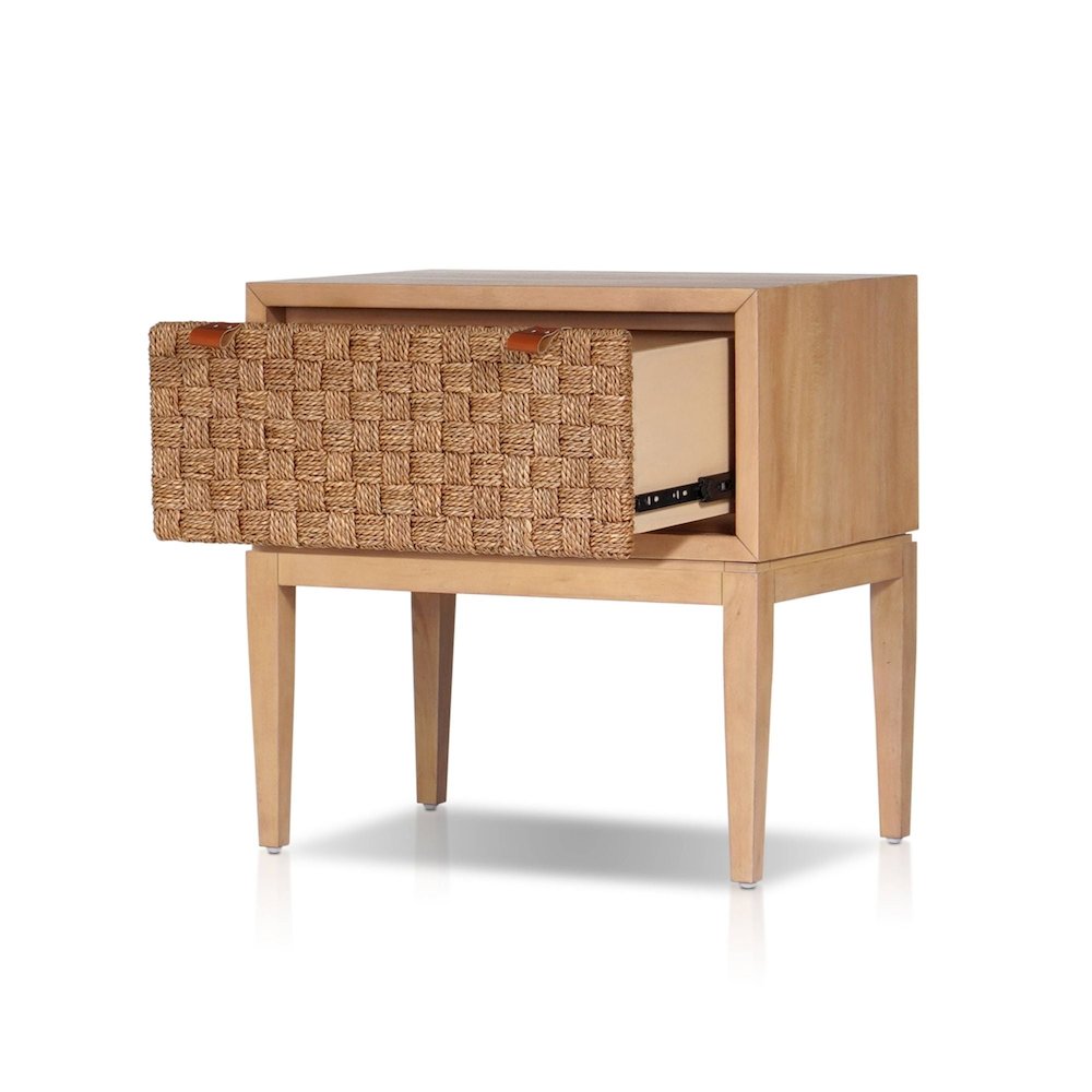 Transitional Roxanna Nightstand, Natural. Picture 4
