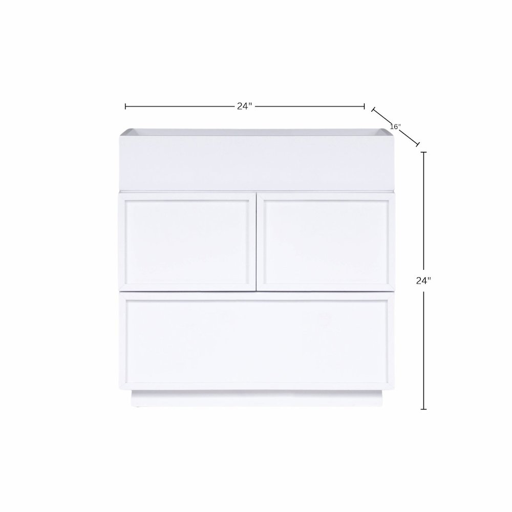 Transitional Luca Nightstand, White. Picture 6
