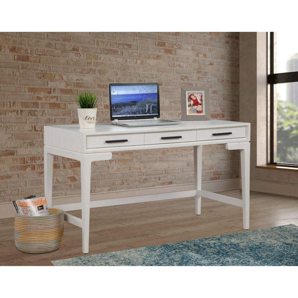 Modern Contemporary Nova Large Desk, Chalk White. Picture 7
