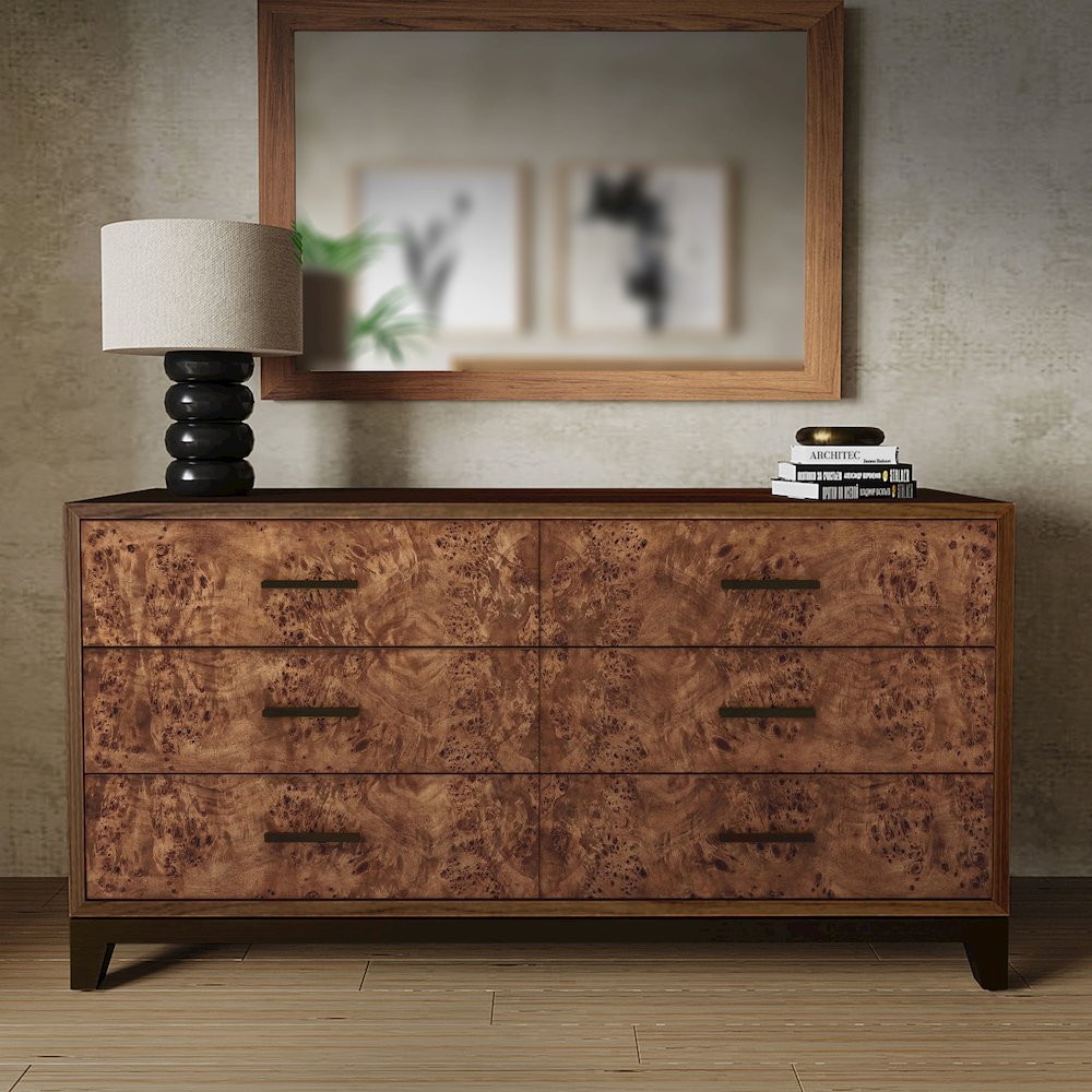 Transitional Owen Dresser with Legs, Walnut. Picture 2