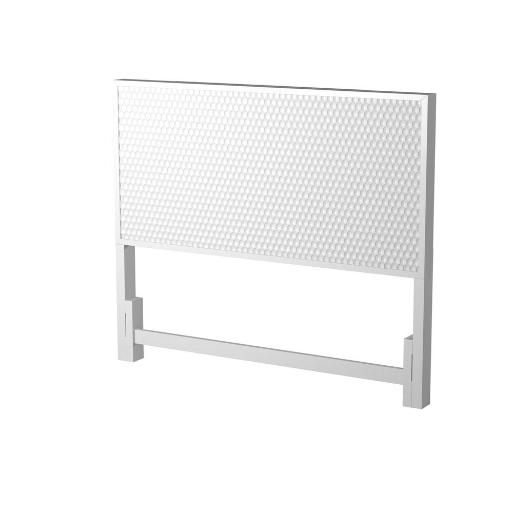 Contemporary White Pearl California King Headboard, White. Picture 4