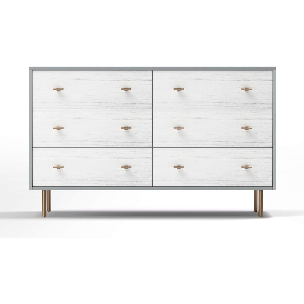 Glam Saige Dresser, Weathered White/Gray. Picture 1