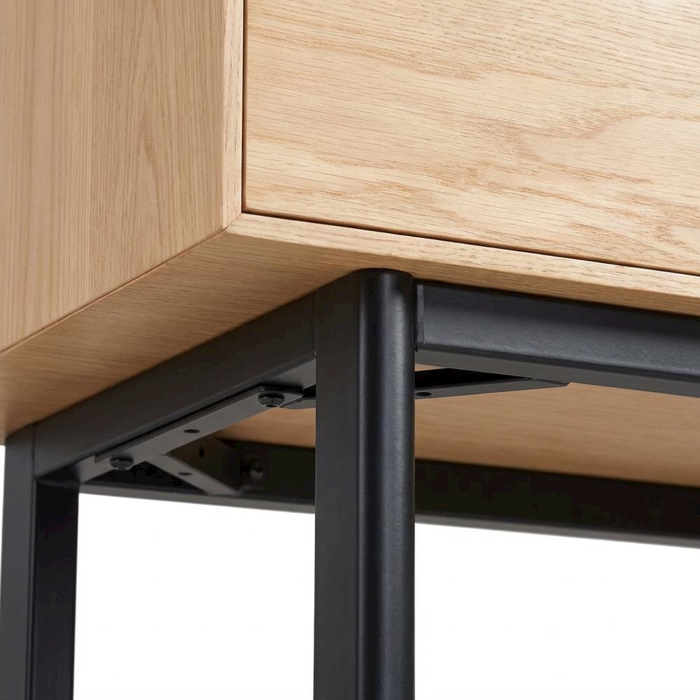 Light Oak Modern TV Console with Sleek Design and Ample Storage. Picture 6