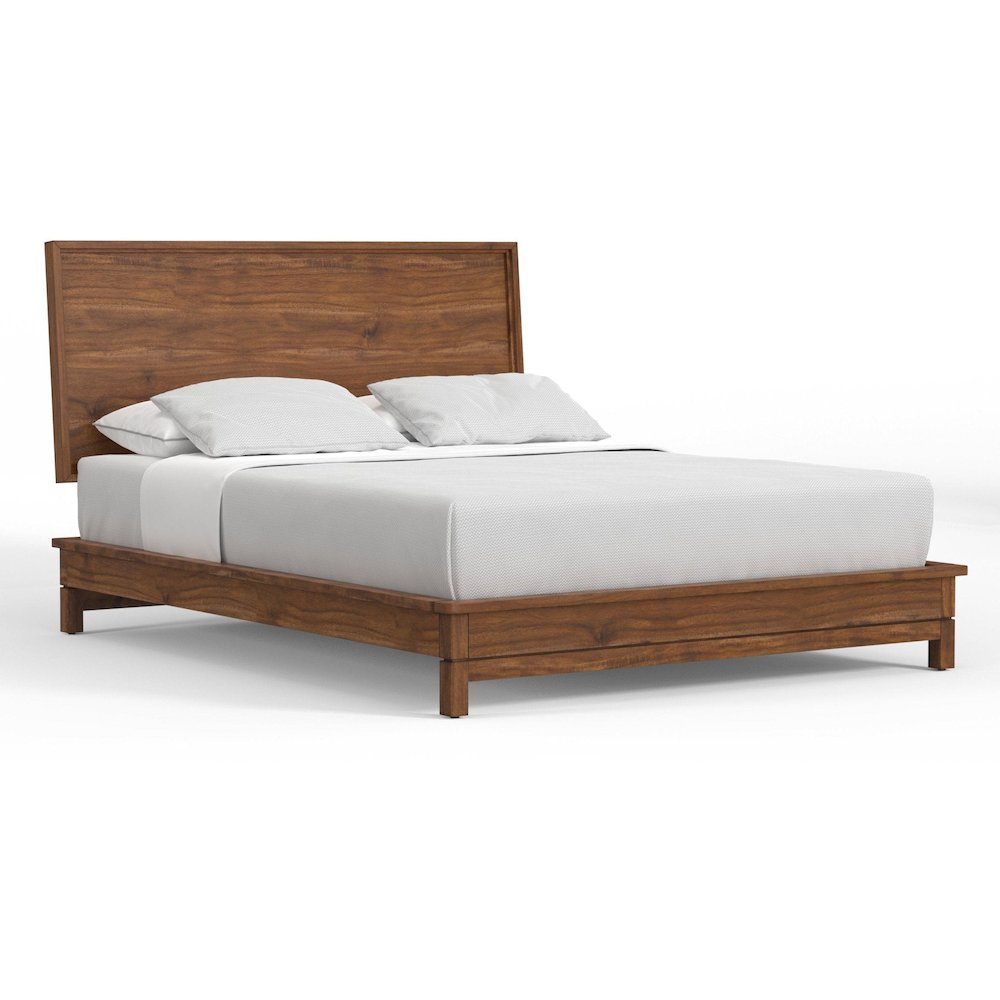 Modern Contemporary Nova California King Platform Bed, Honey Maple. Picture 5