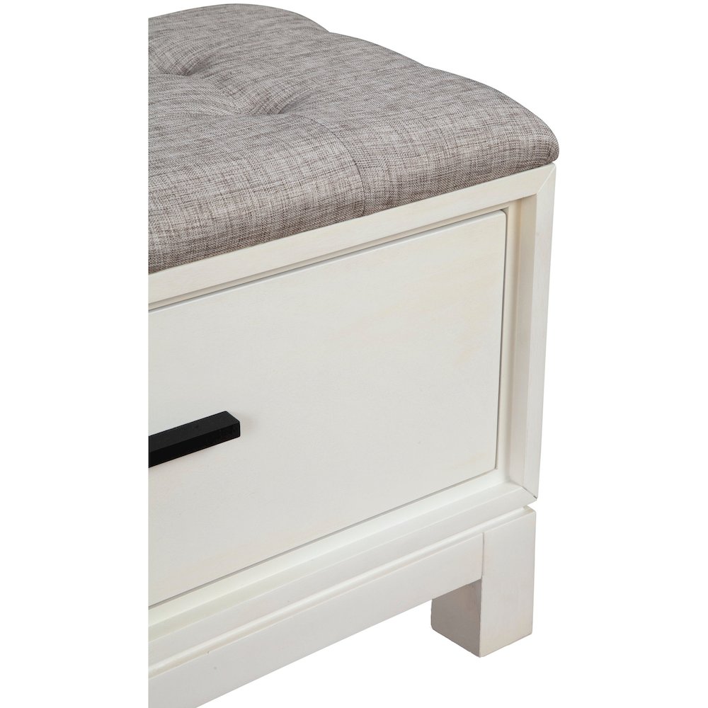 Modern Contemporary Nova Bench, Chalk White. Picture 6