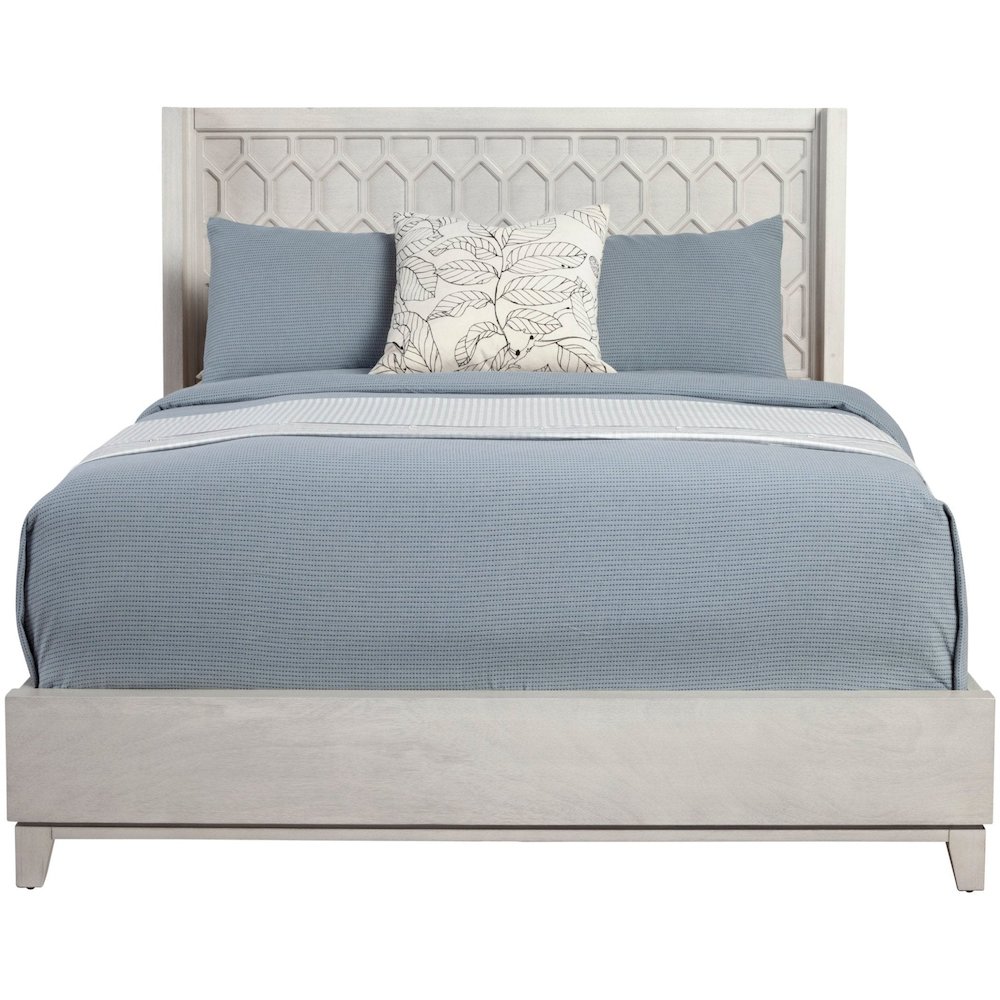 Transitional Denver California King Panel Bed, Gray. Picture 3