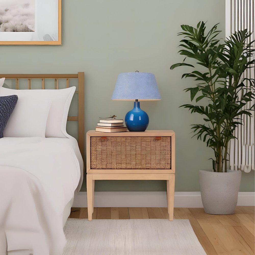 Transitional Roxanna Nightstand, Natural. Picture 2