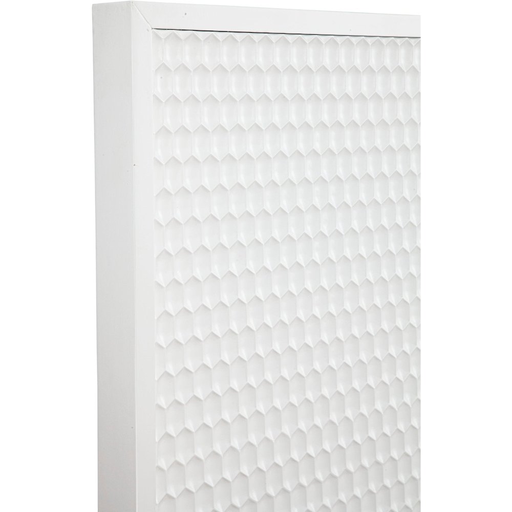 Contemporary White Pearl California King Headboard, White. Picture 5