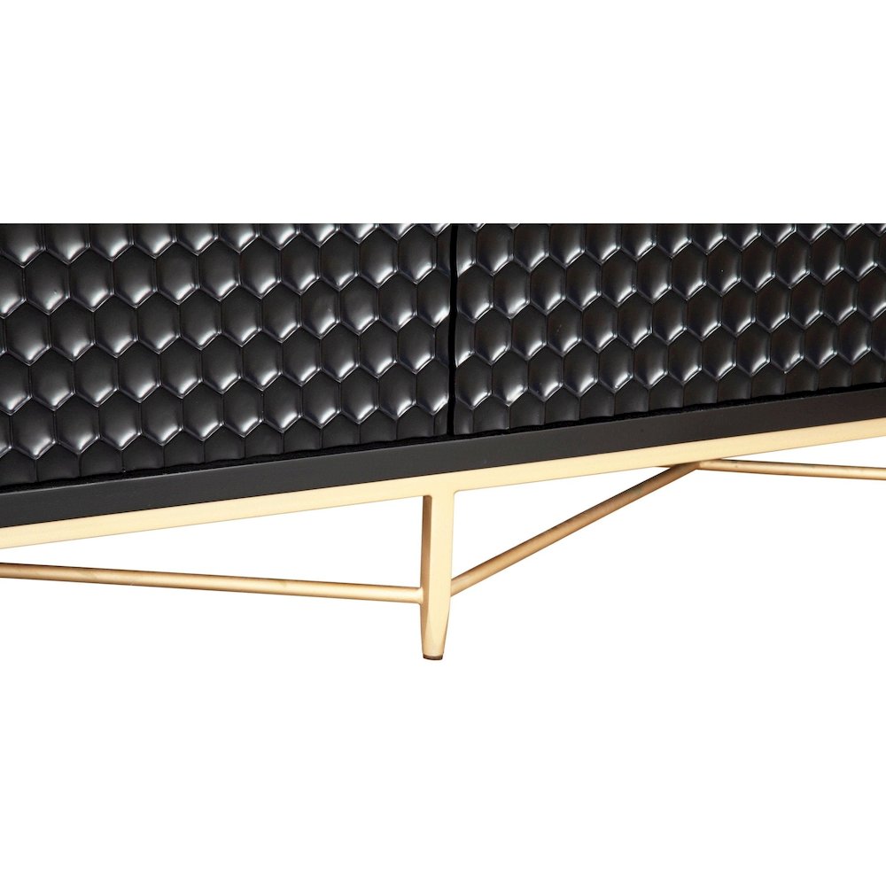 Contemporary Black Pearl Dresser, Black. Picture 3