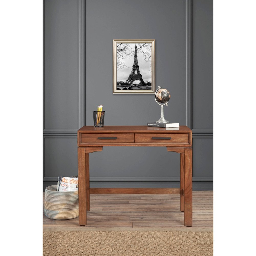 Modern Contemporary Nova Mini Desk, Honey Maple. Picture 2