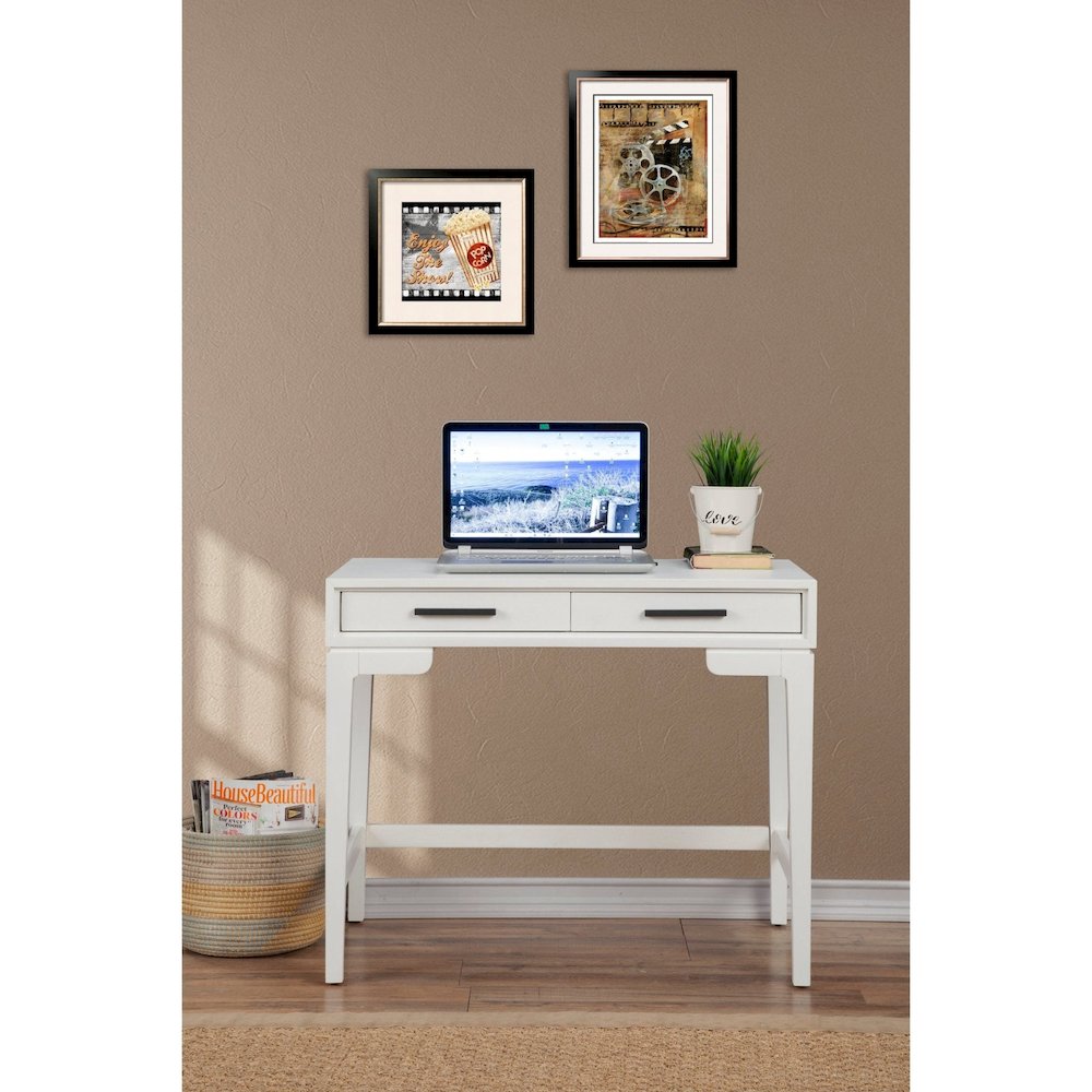 Modern Contemporary Nova Mini Desk, Chalk White. Picture 2