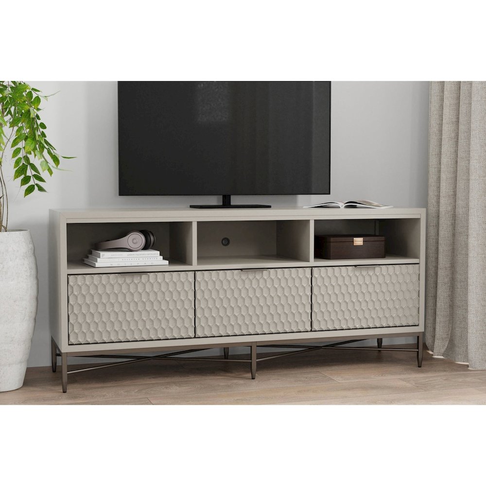 Contemporary Milo TV Console (Cement Gray). Picture 2