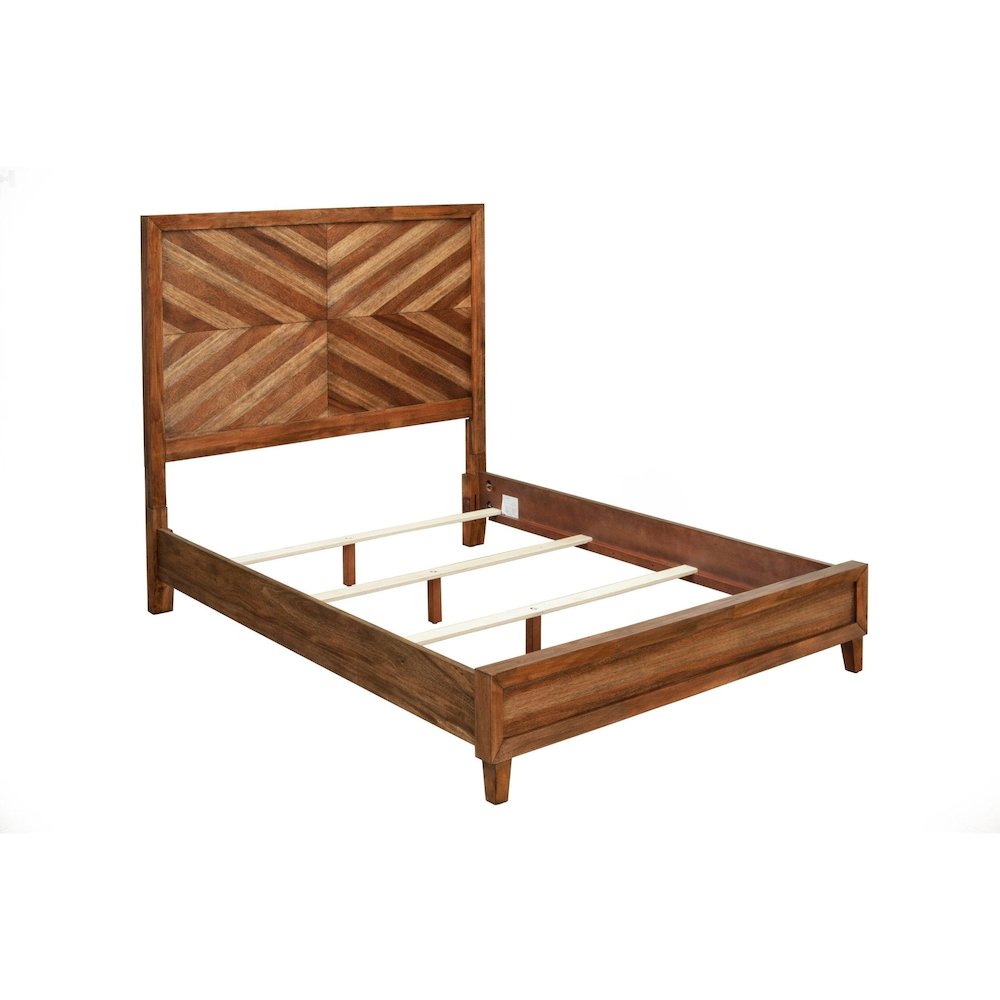 Modern Trinidad Queen Bed, Brown. Picture 5
