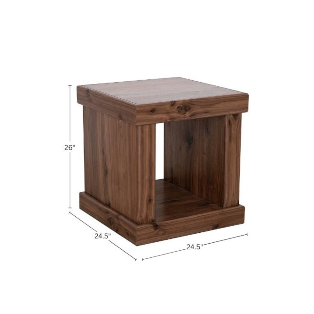 Rustic Modern Sequoia End Table, Walnut. Picture 6