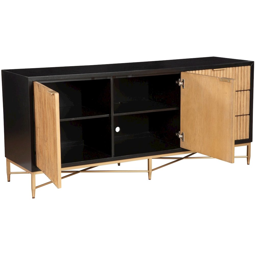 Contemporary Larsen TV Console, Black. Picture 6