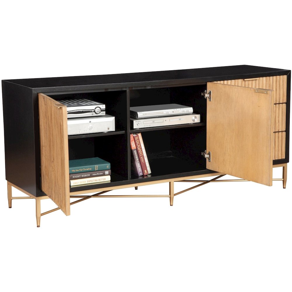 Contemporary Larsen TV Console, Black. Picture 5