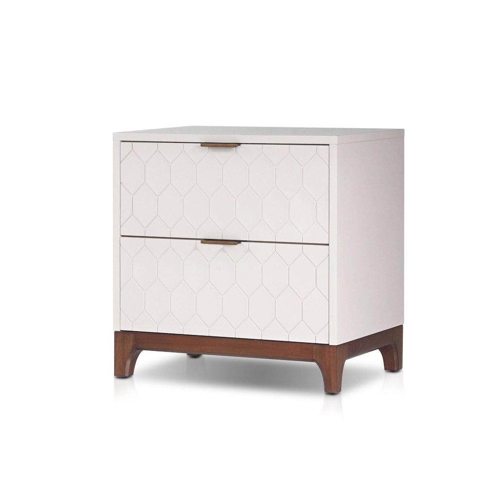 Transitional Kara Nightstand, Ivory. Picture 3