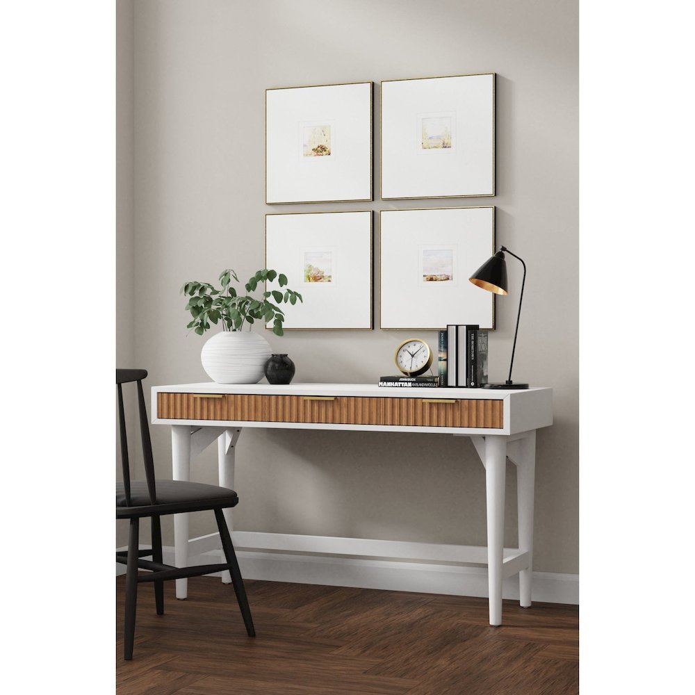 Contemporary Larsen Large Desk, White. Picture 2