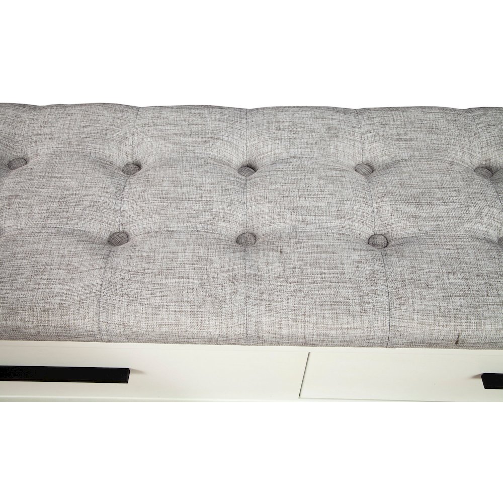 Modern Contemporary Nova Bench, Chalk White. Picture 7