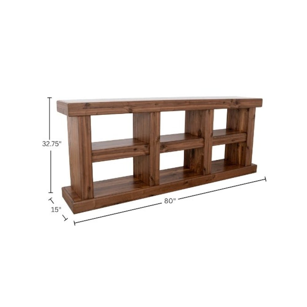 Rustic Modern Sequoia 80" Console Table, Walnut. Picture 7