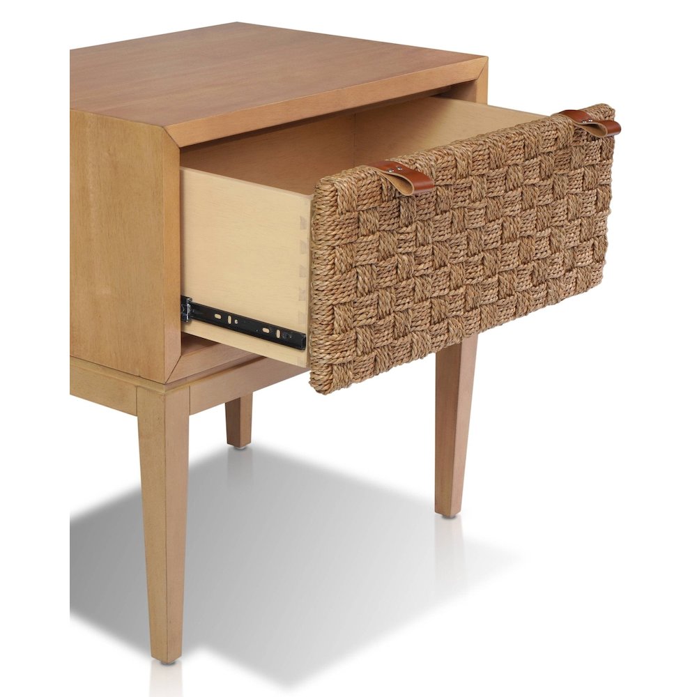Transitional Roxanna Nightstand, Natural. Picture 5