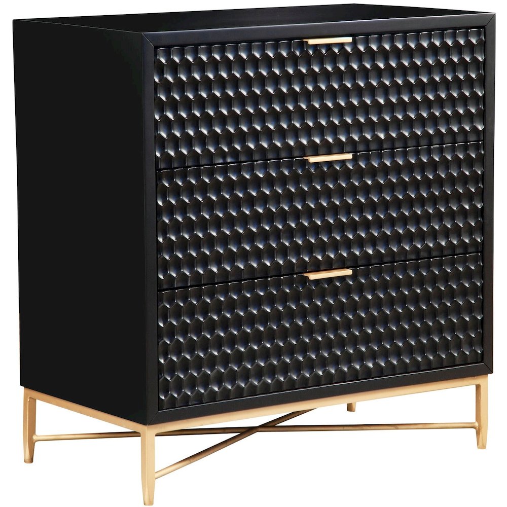 Contemporary Black Pearl Small Chest, Black. Picture 1