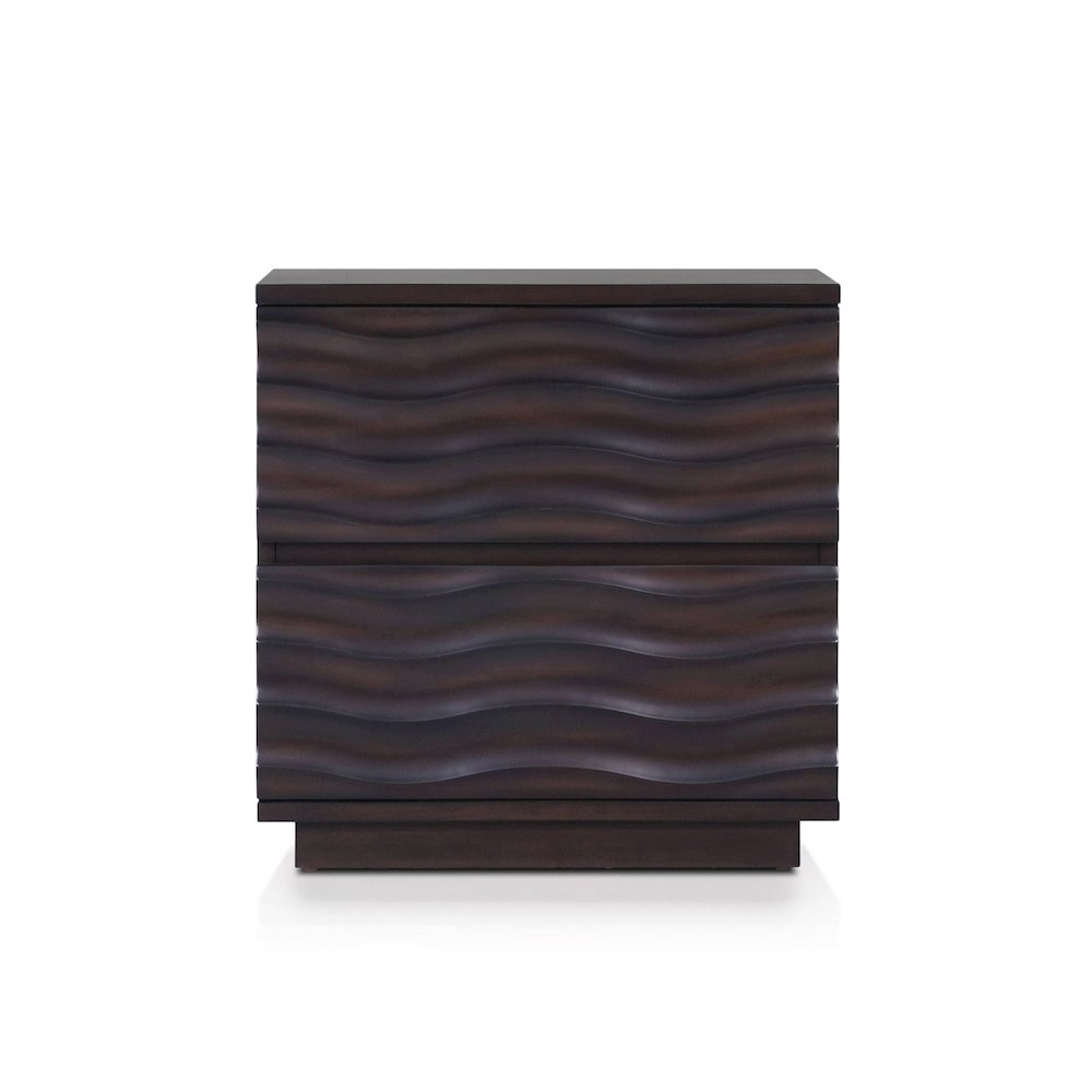 Contemporary Ruby Nightstand, Antique Brown. Picture 1