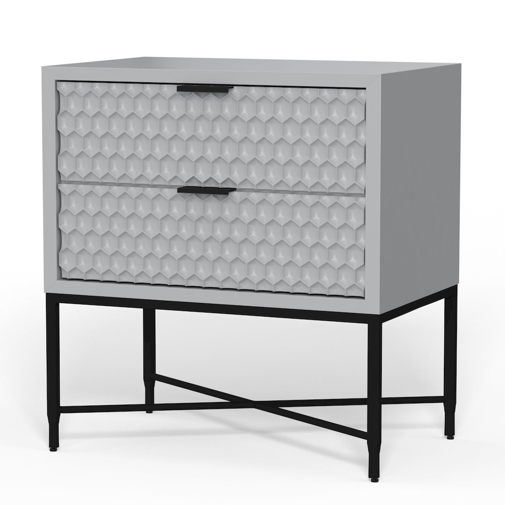Contemporary Milo Nightstand (Sky Gray). Picture 3