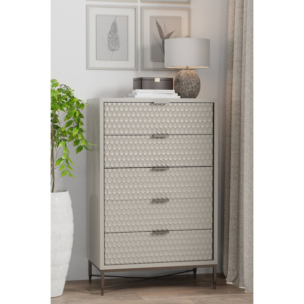 Contemporary Milo Chest (Cement Gray). Picture 2