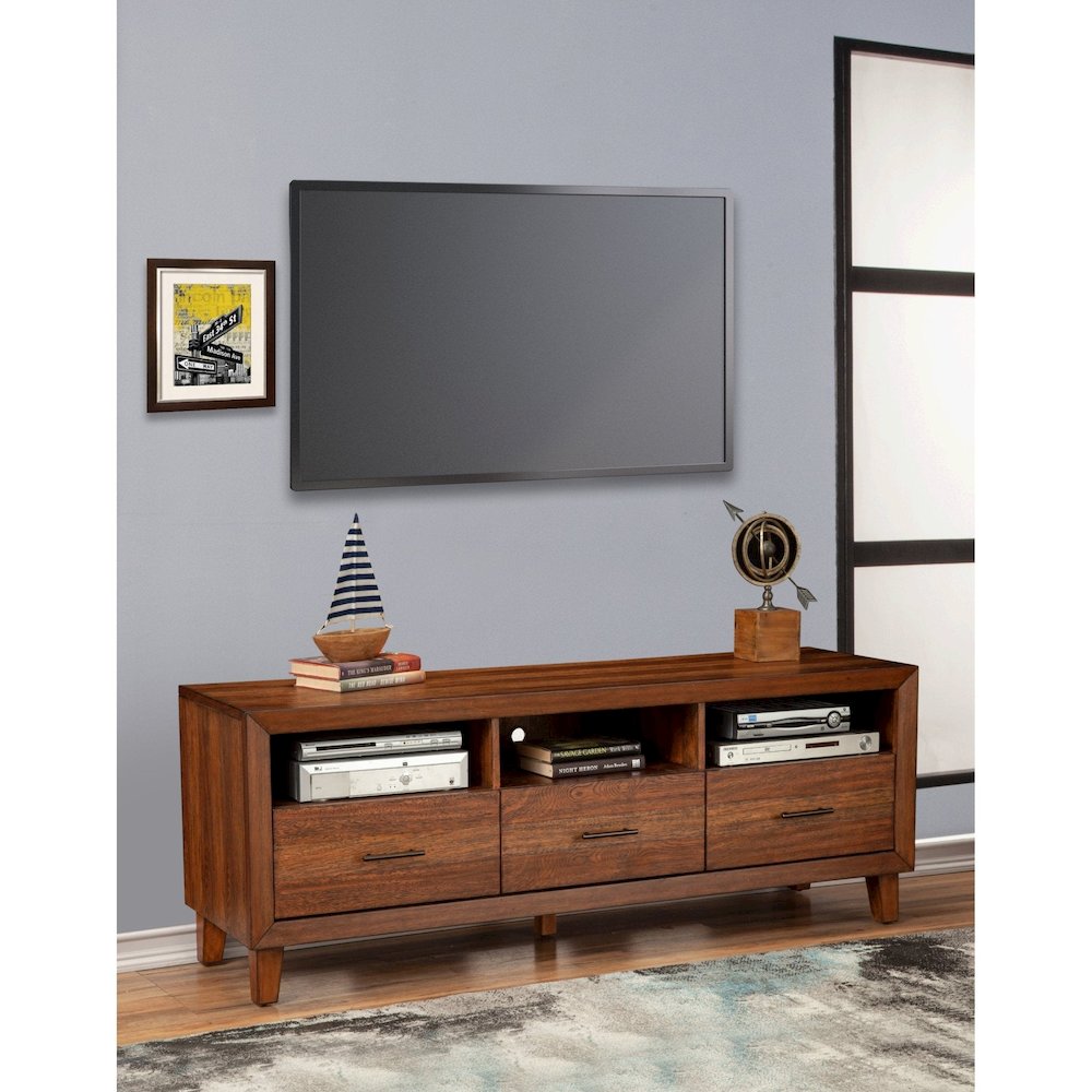 Modern Trinidad TV Console, Toffee. Picture 9