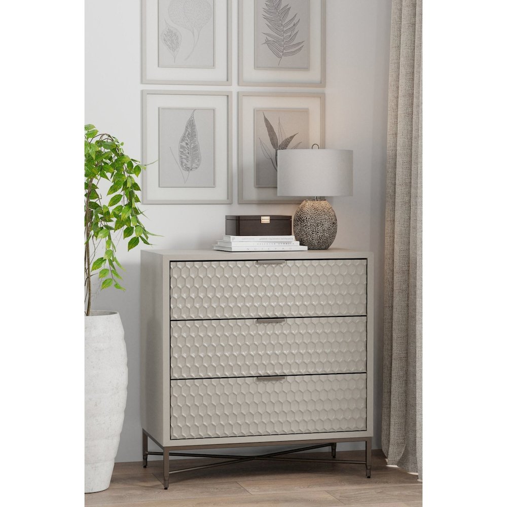 Contemporary Milo Small Chest (Cement Gray). Picture 2
