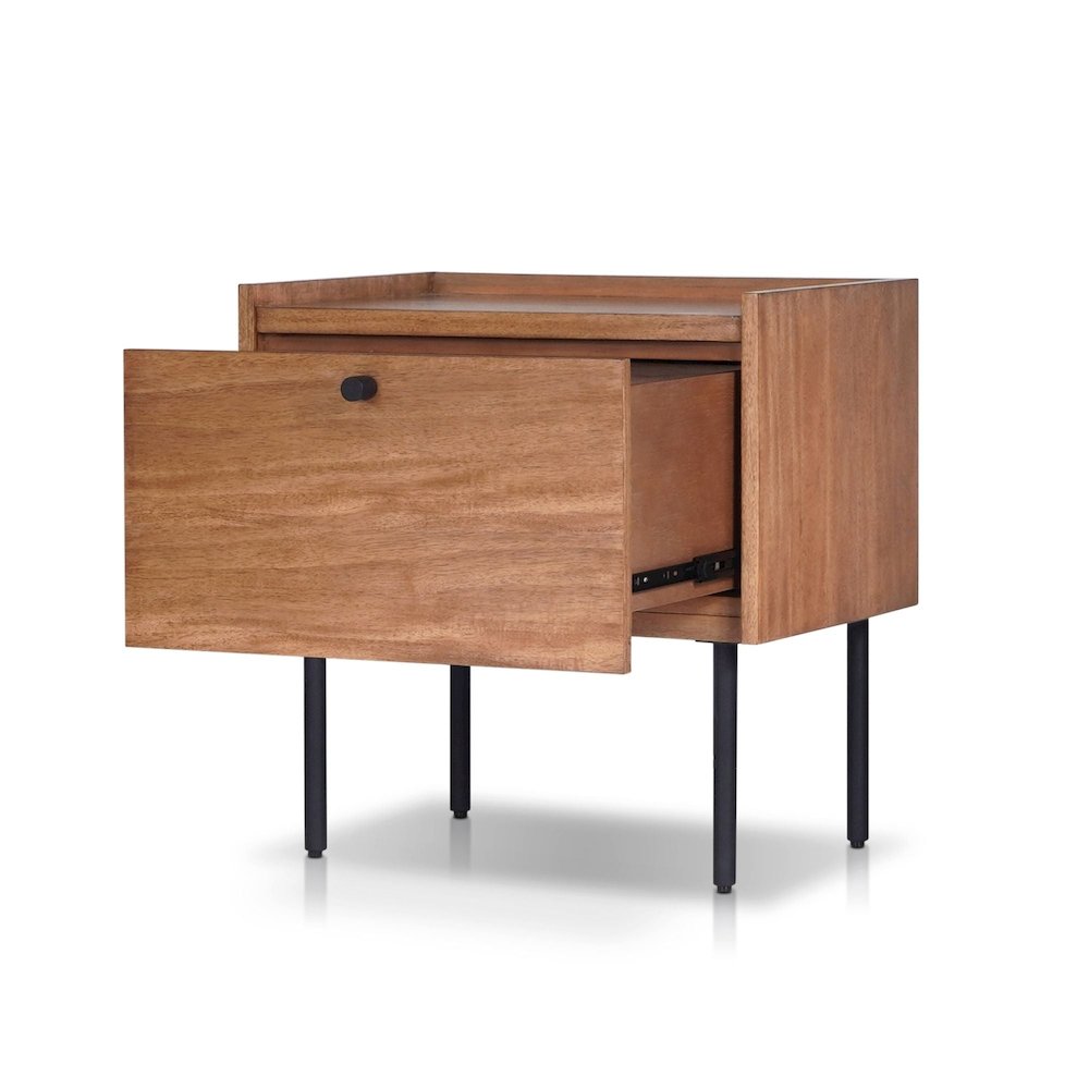 Modern Kyra Nightstand, Chestnut. Picture 4