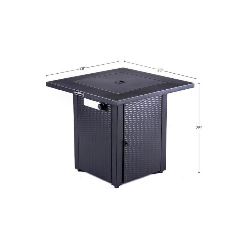 Azure 28" 2-in-1 Gas Fire Pit & Coffee Table. Picture 9