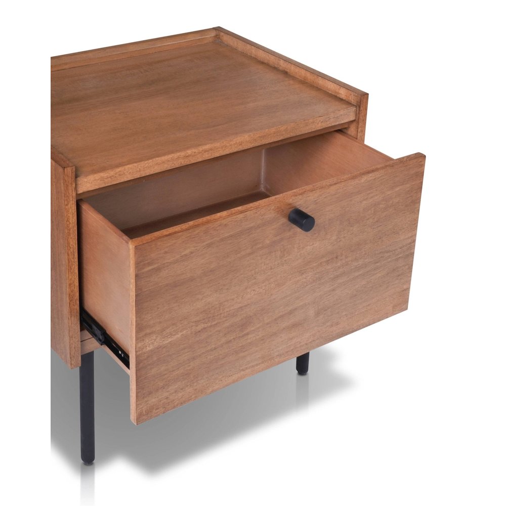 Modern Kyra Nightstand, Chestnut. Picture 5