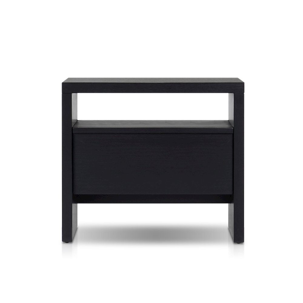 Contemporary Flo Nightstand, Black. Picture 3