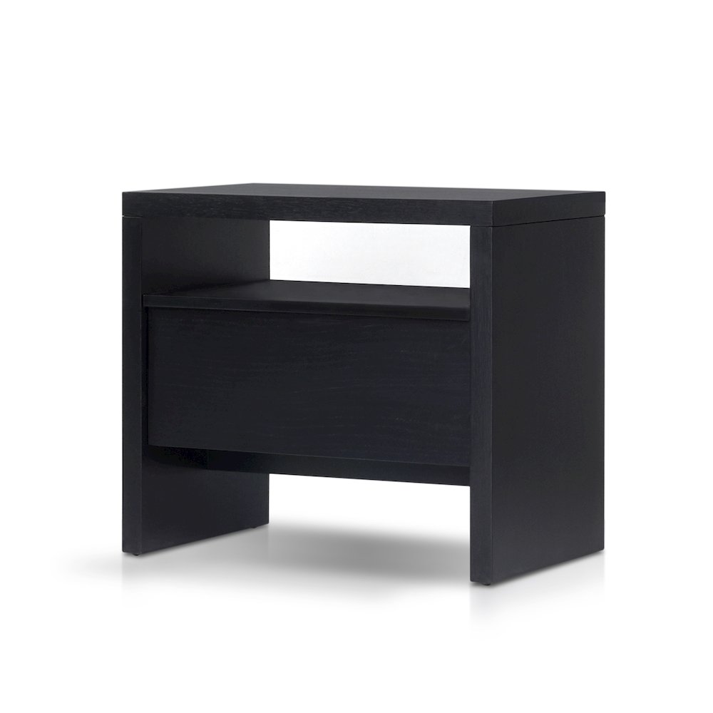 Contemporary Flo Nightstand, Black. Picture 6