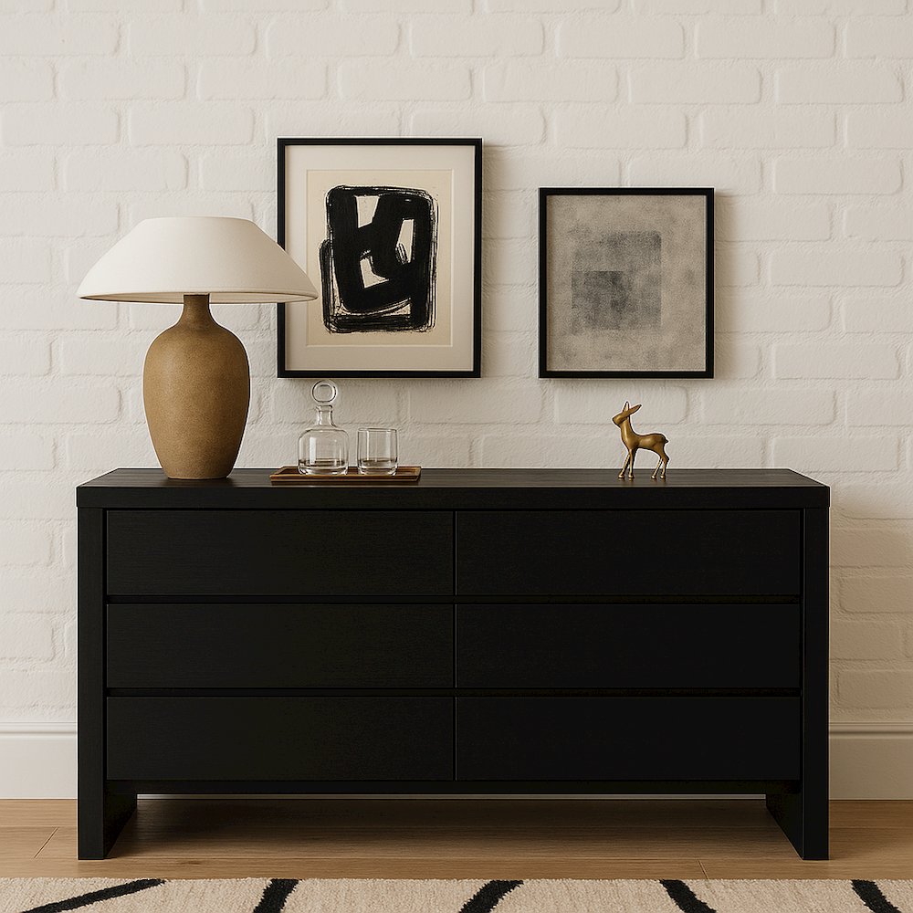 Contemporary Flo Dresser, Black. Picture 3