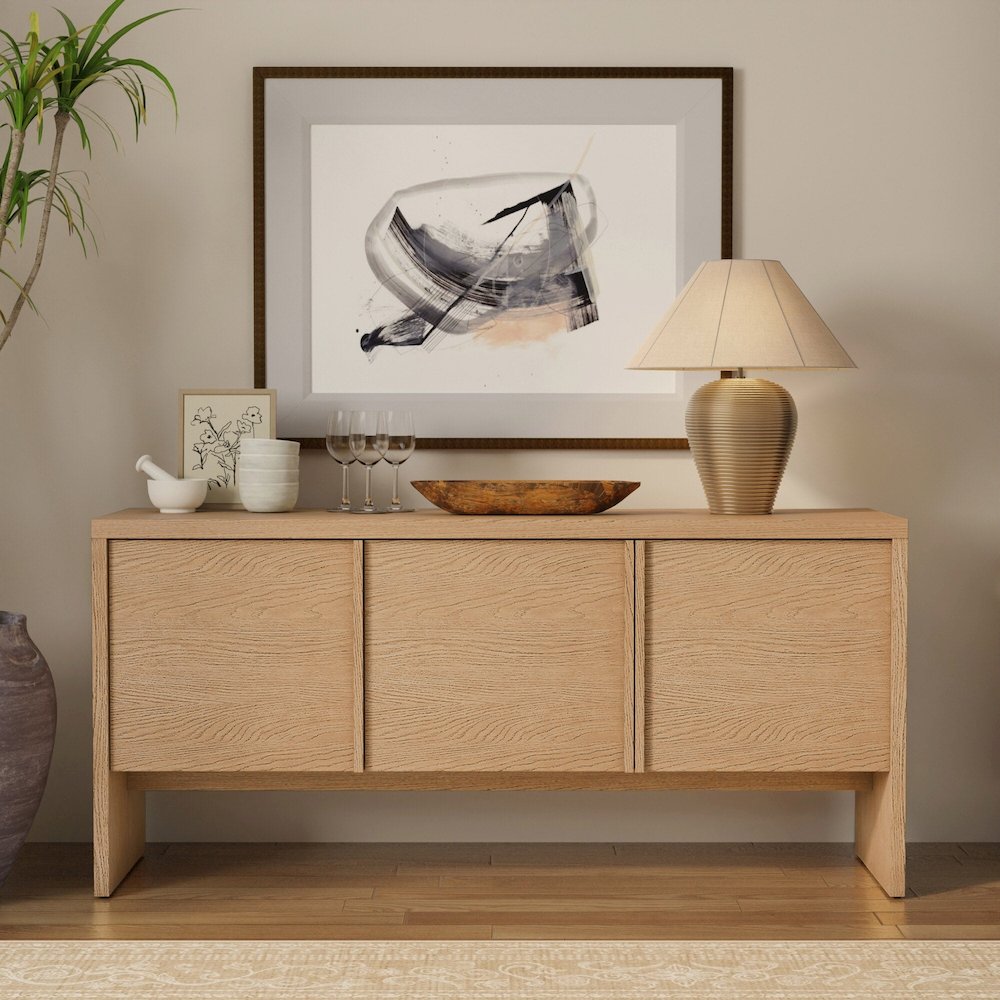 Contemporary Flo Sideboard, Natural. Picture 2