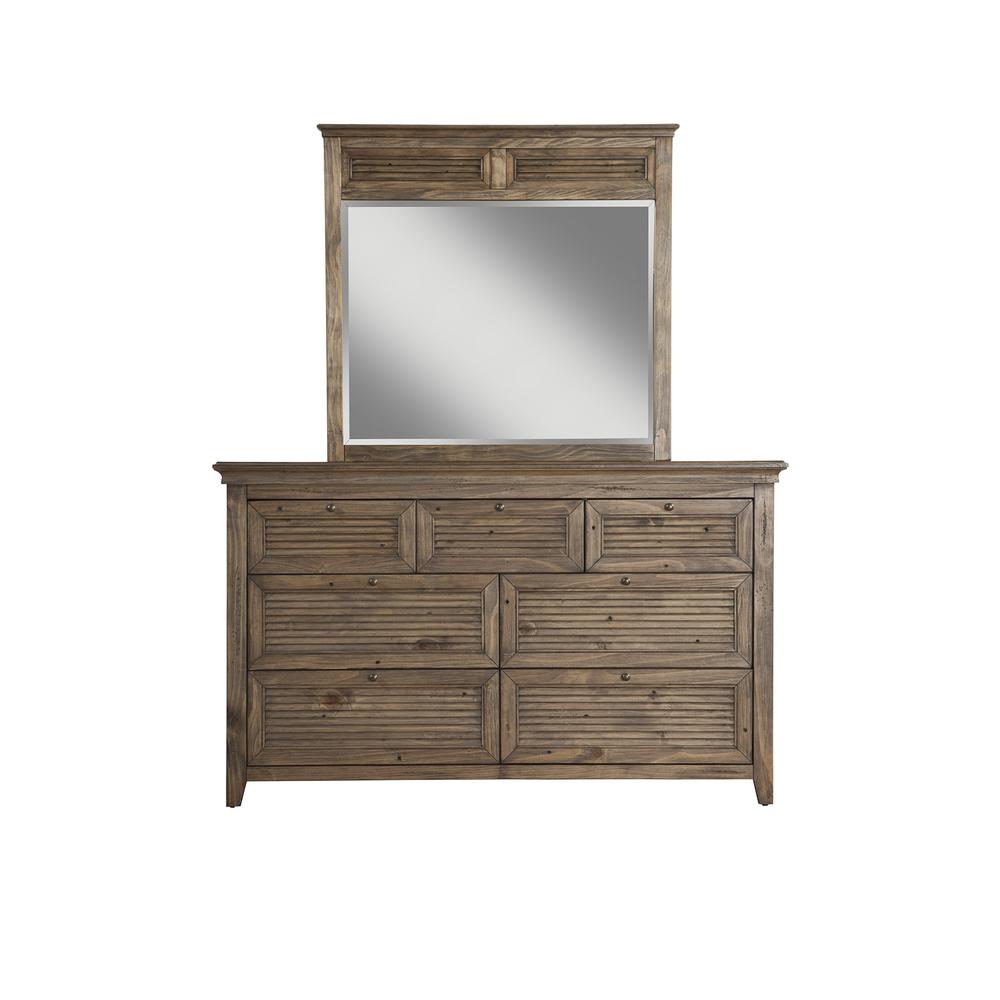 Transitional Remington Mirror, Brown. Picture 1