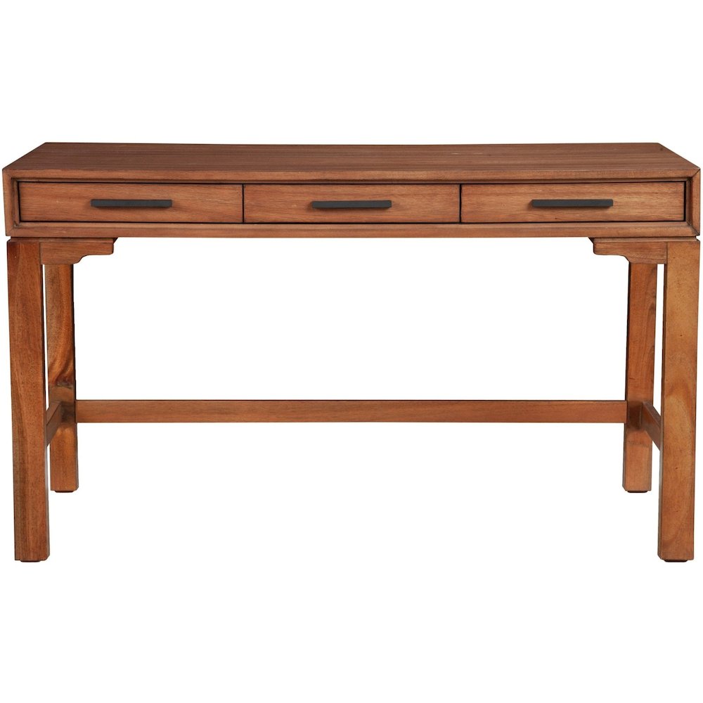 Modern Contemporary Nova Large Desk, Honey Maple. Picture 1