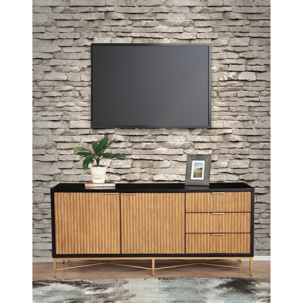 Contemporary Larsen TV Console, Black. Picture 2