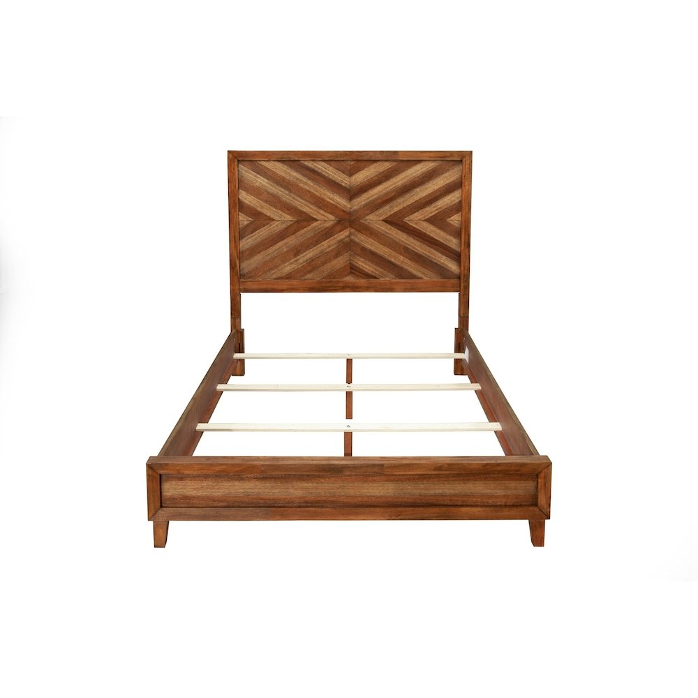 Modern Trinidad Queen Bed, Brown. Picture 4
