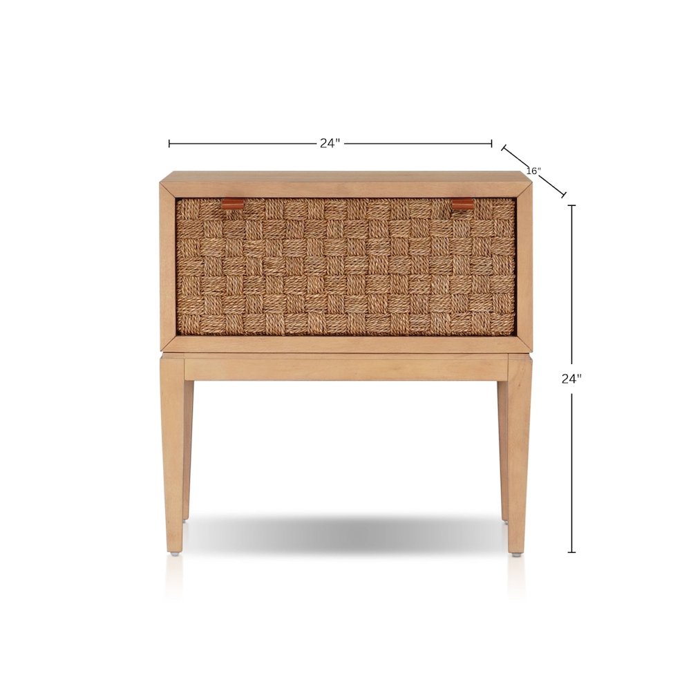 Transitional Roxanna Nightstand, Natural. Picture 6