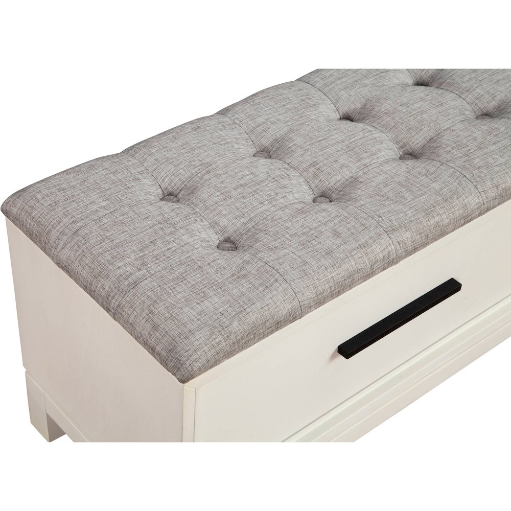 Modern Contemporary Nova Bench, Chalk White. Picture 4