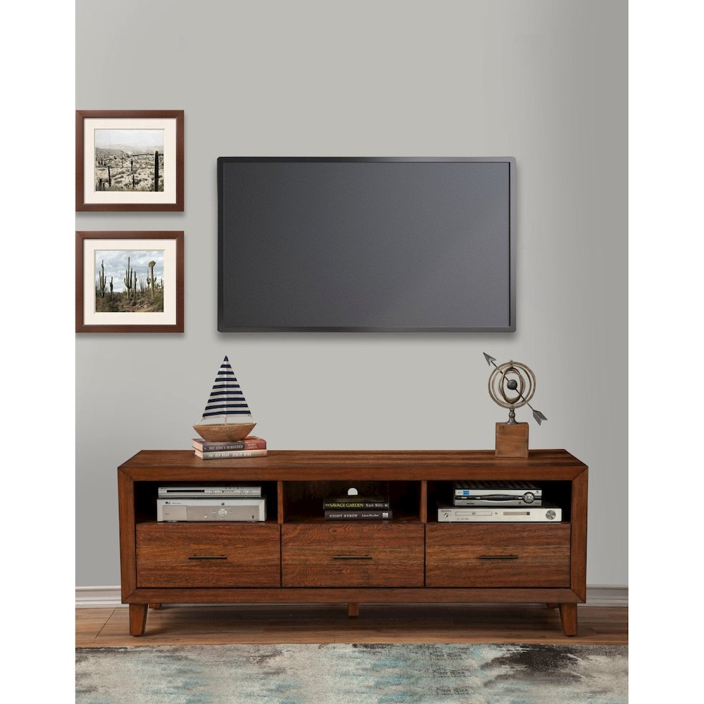 Modern Trinidad TV Console, Toffee. Picture 2