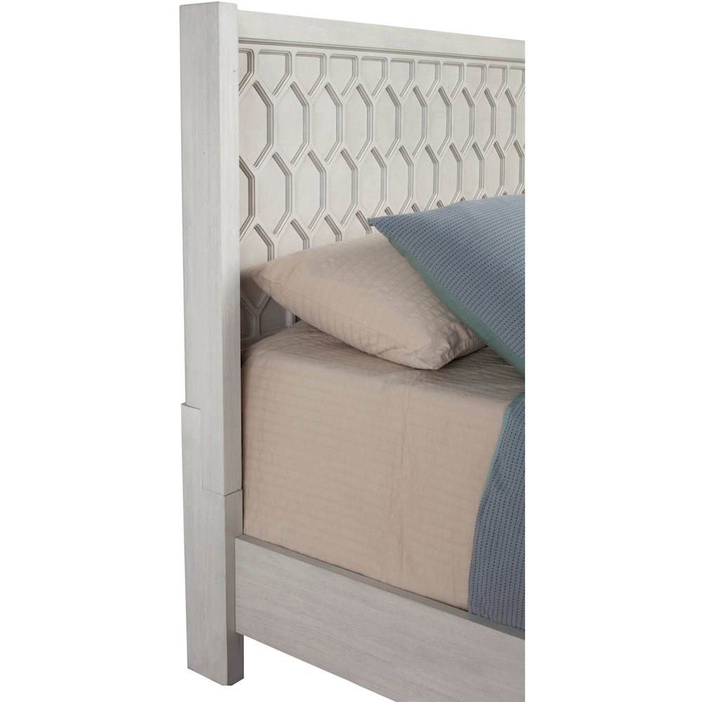 Transitional Denver Full Size Panel Bed, Gray. Picture 6