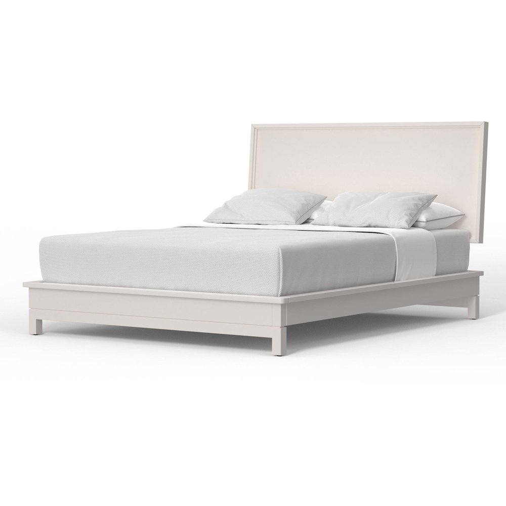 Modern Contemporary Nova California King Platform Bed, Chalk White. Picture 1