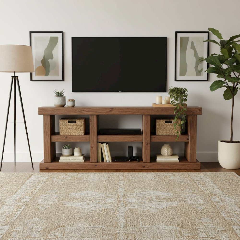 Rustic Modern Sequoia 80" Console Table, Walnut. Picture 2