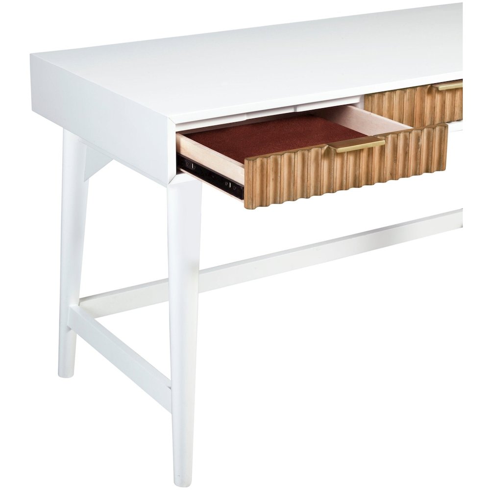 Contemporary Larsen Large Desk, White. Picture 5